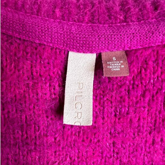 Pilcro for Anthropologie Classic Longline Cardigan in Bright Pink Women's Small - Picture 7 of 11